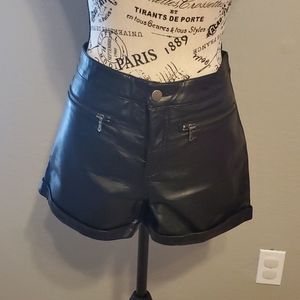 Pleather shorts
